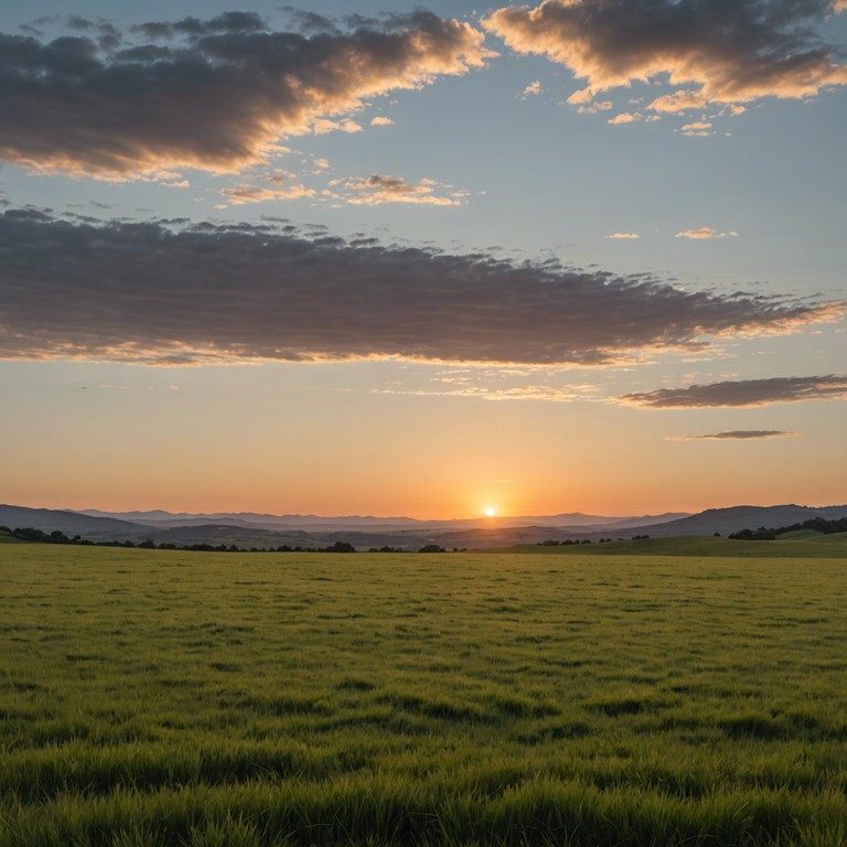 This track embodies the feeling of nostalgia and yearning for the simple joys of the countryside, expressed through the resonating twangs of a steel guitar, evoking images of vast, open grasslands under a sunset sky. The music slowly builds a narrative of returning to one's roots, blending a deep sense of belonging with a touch of melancholy. The composition uses a traditional bluegrass format, enriched with modern sensibilities, to create a bridge between the past and present.