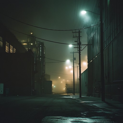 Immerse in an industrial urban soundscape with heavy bass, echoing rhythms, and a mysterious, gritty undertone. Ideal for moody, dark, cinematic experiences.