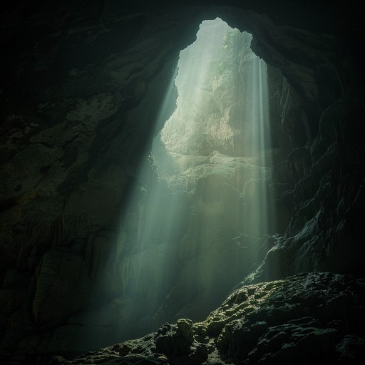 Dive into a profound sonic journey where celestial reverberations meet the abyssal murmurs of the underworld. This track combines ethereal synths with eerie, haunting tones to create a majestic yet dark ambient atmosphere. The piece evokes a feeling of grandeur and mystery, as if wandering through a vast, ancient, and sacred cave illuminated by otherworldly light.