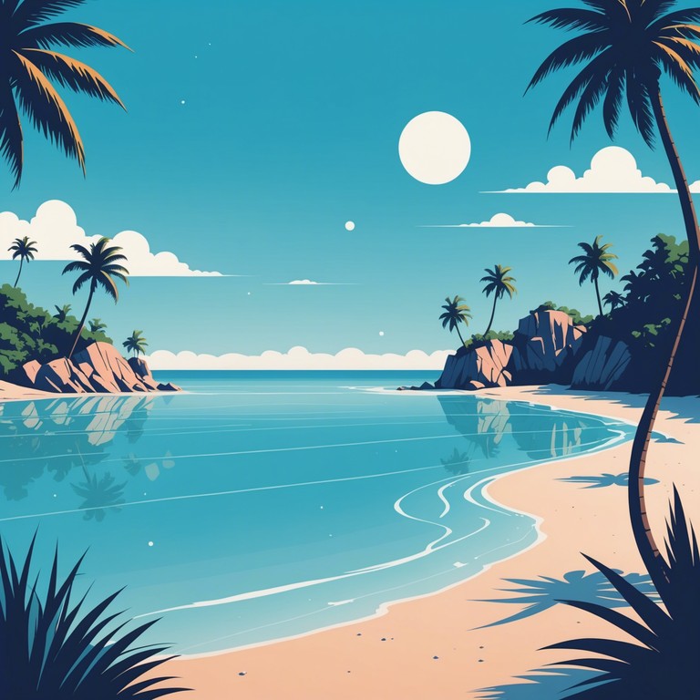 Imagine a serene musical journey that captures the essence of a sunlit tropical island, where each note conjures images of azure waves and gentle winds through palm leaves. The song is structured to transport listeners straight to a beachside hammock, complete with soothing melodies that blend seamlessly with the natural sounds of a remote paradise.