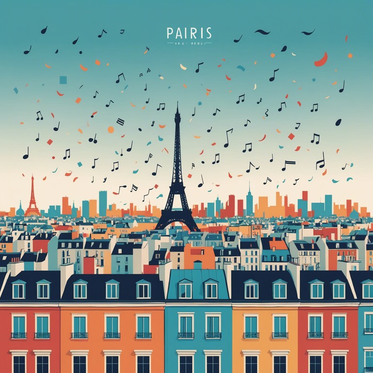 Imagine a vibrant parisian skyline where whimsy and light hearted jazz merge. The composition floats through the air like a gentle breeze, enchanting listeners with its playful melodies and unpredictable jazz accents. Every note promises a sensory journey through paris's charming streets