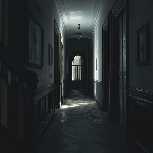 Amidst the silent corridors of an old, abandoned manor, haunting melodies drift through the air. The music evokes the eerie presence of unseen specters, whispering tales of the past. Dissonant tones and unsettling harmonies create an atmosphere of suspense and unease.