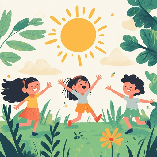 This instrumental children's song has an upbeat and lively melody, designed to create a joyful, playful, and sunny atmosphere. Perfect for children's playtime, it encourages dancing and laughter with its cheerful and vibrant tones.