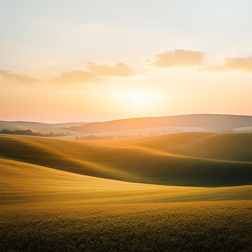 An instrumental country piece featuring soothing acoustic guitar, softly played harmonica, and gentle rhythms that evoke the tranquility of open fields and the warmth of a sunset over rolling hills.