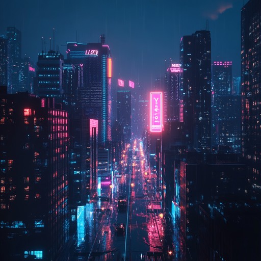 A mesmerizing journey through cityscapes where neon lights flicker in harmony with heartfelt synth melodies, evoking a deep sense of introspection and futuristic wonder. Capture the essence of 1980s new wave with gentle, pulsating rhythms that breathe life into a modern urban night