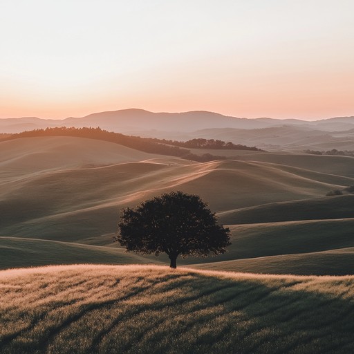 A graceful instrumental piece that blends elegant melodies with the soulful essence of americana, featuring gentle acoustic guitar strumming and emotive violin harmonies that evoke the spirit of vast landscapes and quiet moments under open skies.