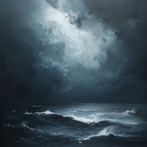 A breathtaking orchestral piece with sweeping strings and booming percussion, building layers of tension and anticipation. The composition takes listeners on an epic journey through dark and turbulent landscapes, crescendoing into monumental climaxes that evoke the feeling of an impending storm.