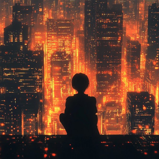 A vibrant instrumental blending futuristic synths and dynamic rhythms, capturing the essence of hope and progress in a bustling cyberpunk world