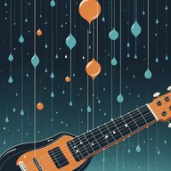 emotional play of melodies on a rainy backdrop