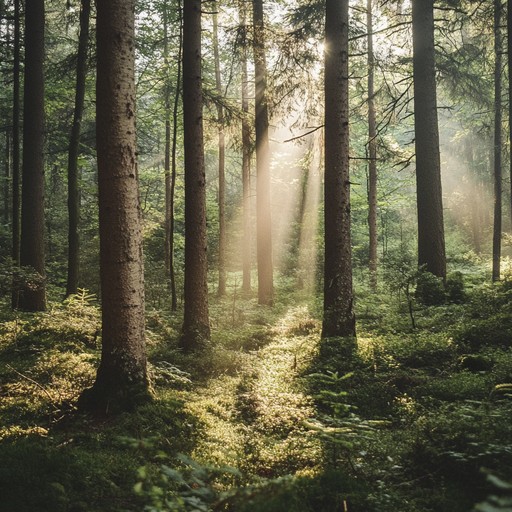 A tranquil orchestral piece inspired by the gentle whispers of a forest. The symphony captures the essence of nature's serenity, with strings and flutes creating an ethereal ambiance. This composition evokes the peaceful rustling of leaves, the soft chirping of birds, and the calm flow of a forest stream. Ideal for relaxation and meditation, it brings a sense of calm and introspection.