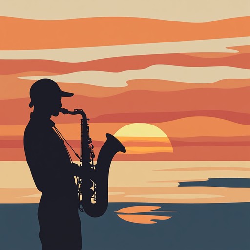 A soulful jazz instrumental that features the soft, smooth tones of a saxophone combined with gentle rhythms. It evokes the feeling of a calm and serene evening, evoking emotions of introspection and warmth.
