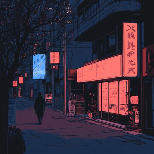 A captivating instrumental that blends ethereal synthesizers with gentle melodies, painting a sonic picture of wandering through tokyo's illuminated streets under a starlit sky