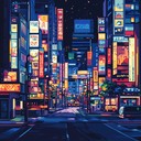 upbeat instrumental celebrating tokyo's vibrant, neon lit, bustling city life