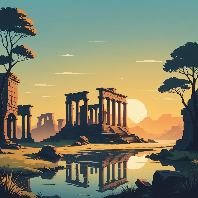 Echoes through time explores the enigmatic allure of lost civilizations through a mix of gentle harp melodies and ambient synths, creating a soundscape that feels both ancient and transcendent. Perfect for creating a meditative or storytelling atmosphere in visual and auditory media.