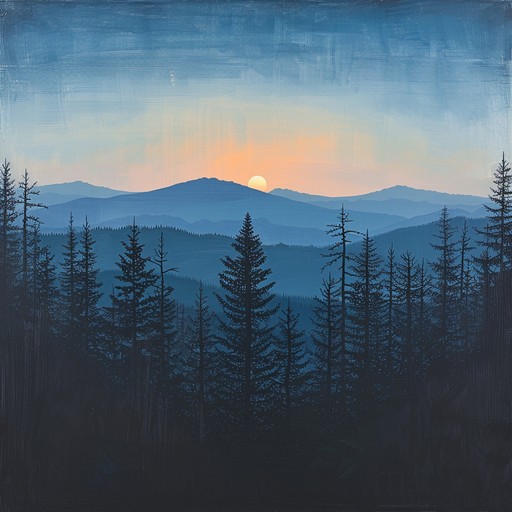 Visualize the gentle murmur of pine trees swayed by a light breeze as the sun peeks over the appalachian horizon. This instrumental track balances banjo and fiddle harmonies to conjure a scene of tranquility and calm, perfect for moments of introspection or relaxation.