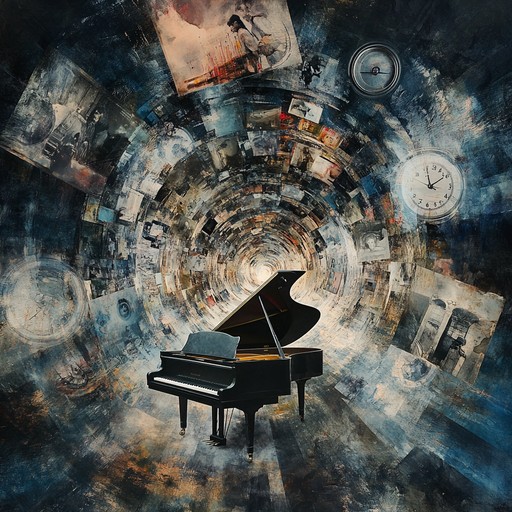 An instrumental contemporary classical composition that builds from quiet introspection to a sweeping crescendo, symbolizing fragmented memories and the relentless passage of time. The piece weaves together haunting melodies and powerful piano swells to evoke deep emotions