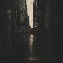 an industrial jingle with gritty beats and metallic melodies.