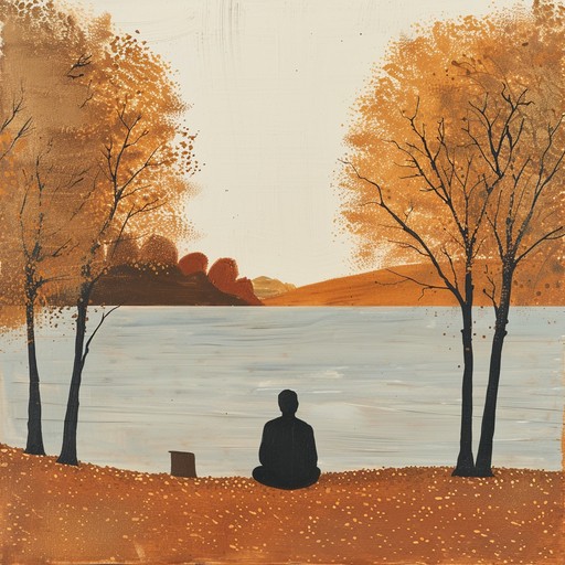 A gentle, melancholic piano tune painting the serenity of an autumnal landscape, where every note carries the weight of wistful memories and tender recollections