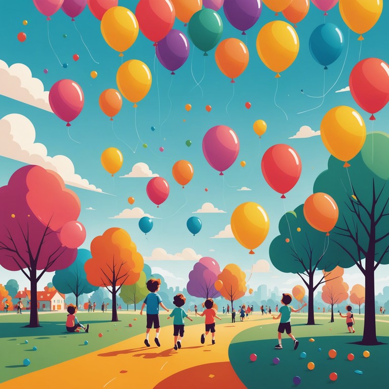 This lively composition captures the essence of a sunny day spent playing carefree on a playground. The melody mimics the playful laughter and activities of children, weaving a tapestry of innocent joy and spirited adventure.