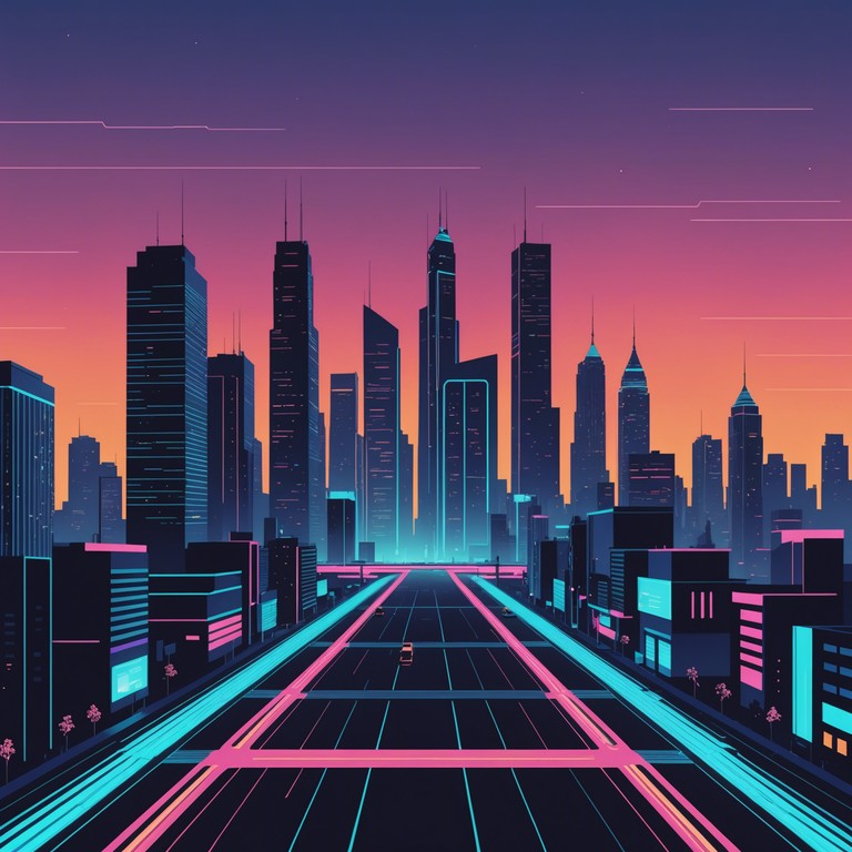 This track embodies the essence of a futuristic cityscape brought to life through swelling synths and pulsating rhythms. Perfect for a scene depicting a high speed chase or a dazzling city at night from a skyscraper's point of view, it utilizes dynamic shifts and hefty drops to evoke a sense of wonder and adventure