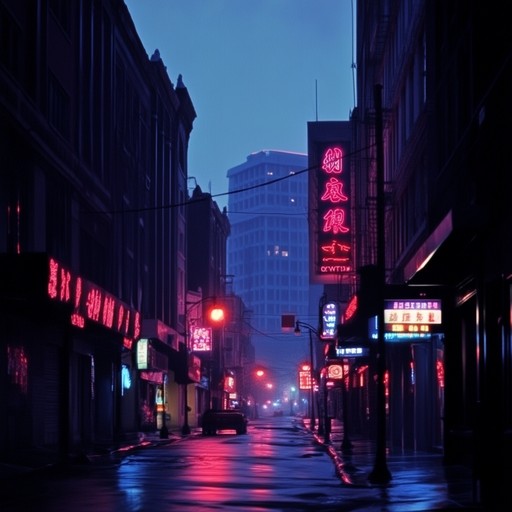 This track encapsulates the essence of a midnight drive through a bustling city, with its gentle urban beats laying a foundation for a contemplative journey, capturing the glow of city lights against the dark sky.