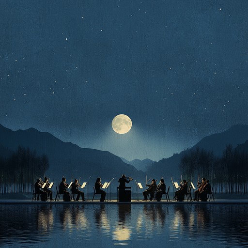 A tranquil instrumental that weaves together symphonic textures and gentle rock rhythms, immersing the listener in a serene nocturnal atmosphere.