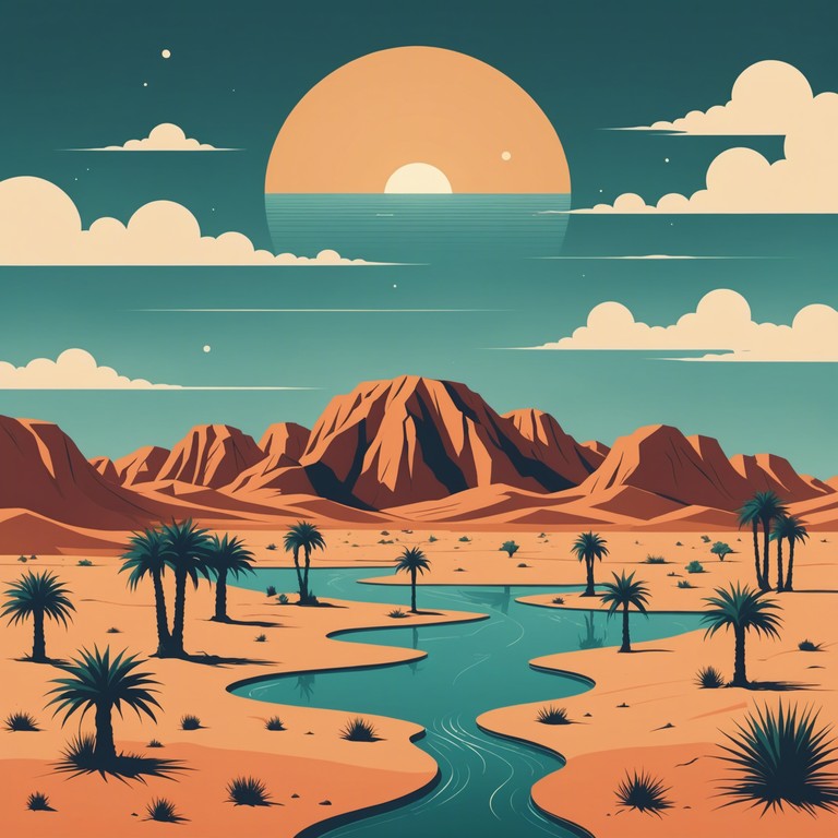 A vibrant sonic journey that merges deep traditional middle eastern musical artistry with high energy, chaotic beats, creating a striking contrast that feels both ancient and futuristic, designed to captivate and energize its audience.