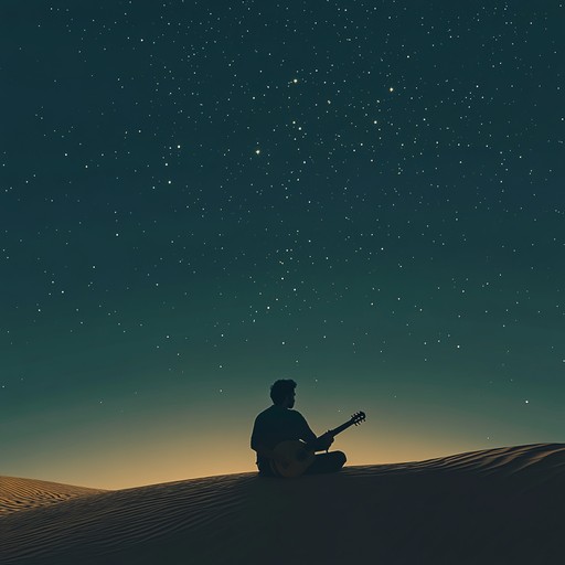 This instrumental piece takes the listener on a magical and serene journey through a silent, moonlit middle eastern desert. The soothing strains of the oud blend seamlessly with ambient synths, creating a dreamlike, ethereal atmosphere heightened by the sounds of gentle night breezes and distant echoes.