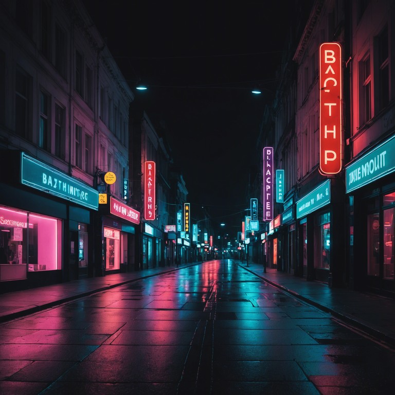 In this track, the essence of a late night urban setting is captured through the sultry blends of electronic beats. With an almost palpable atmosphere of a city humming under neon lights, the music floats through themes of solitude and introspective peace. A mixture of soothing synth lines and deep, ponderous bass creates a soundscape that's both reflective and immersive, ideal for late night musings or a serene walk through city streets.