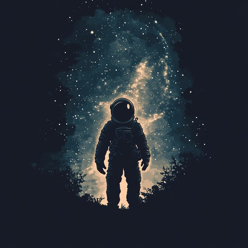 An instrumental piece that blends ethereal melodies with electronic textures, creating a serene yet expansive atmosphere reminiscent of drifting among the stars.