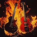 intense fusion of metal and flamenco, fiery guitar showdown