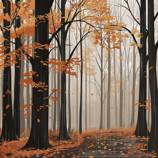 The track evokes a serene, melancholic atmosphere, using soft, echoing piano notes amidst gentle rainfall, conjuring an image of a quiet autumn day filled with reflective sadness. This composition is perfect for introspective moments, delivering a sense of calm amidst sorrow.
