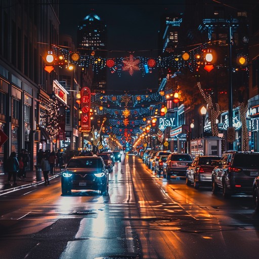 A lively and rhythmic funk piece that's perfect for capturing the bustling energy of an urban nightlife. The track showcases dynamic interplay between bass guitar and brass instruments, underpinned by funky drum grooves and rhythmic guitar riffs.