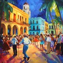 upbeat rumba instrumental with lively percussion and exuberant melodies