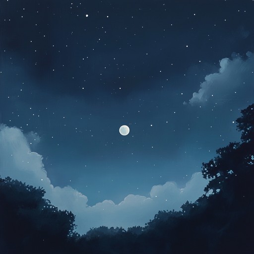 A serene, ethereal lullaby featuring delicate melodies and tranquil harmonies that evoke a peaceful night under the moonlit sky, perfect for soothing sleep and relaxing moments.