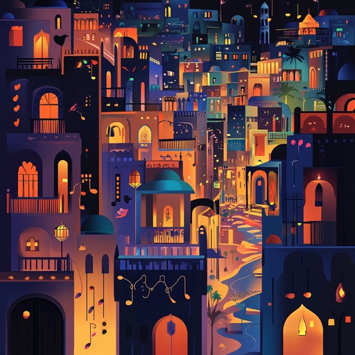 Experience a captivating instrumental track that seamlessly blends the vibrant energy of urban electronic beats with the rich, traditional melodies of middle eastern music. The rhythm of modern city life intertwines with ancient harmonies, creating a unique soundscape that transports listeners to bustling bazaars and neon lit streets.