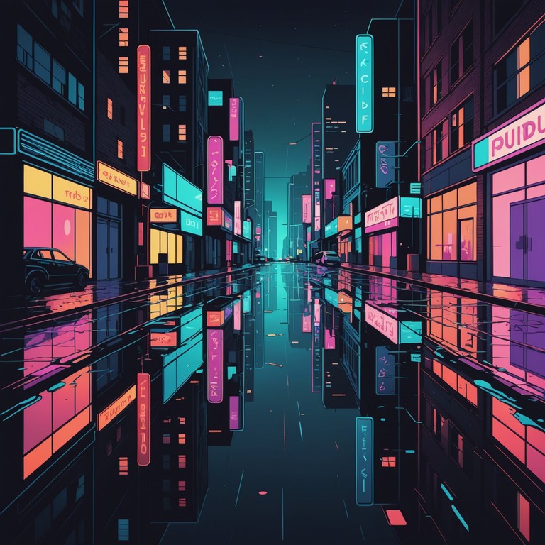 Imagine cruising through a cityscape at night, the neon signs flickering as the serene yet uplifting tones of synthwave music blend with the ambient sounds of the nocturnal city. The song should capture the essence of a relaxing night drive, with rhythmic synths playing a mellow yet engaging melody.