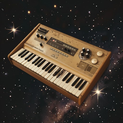 Dive into a mesmerizing journey through the cosmos, captured by vintage synths and dreamy soundscapes. This retro inspired track evokes the nostalgic feel of 80s synthwave while painting an ethereal night sky with its lush, atmospheric tones.