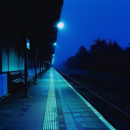 A soft, deep blues number emphasizing a distant train whistle, bringing about a wave of nostalgia and deep reflection, ideal for serene, lonely nights.