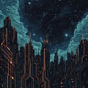 high speed journey through futuristic cityscapes with pulsating beats