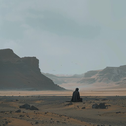 A mournful piece showcasing the loneliness of a barren land through soft, haunting tribal sounds, emphasizing the emptiness and echoes of a distant era.