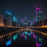 cityscapes wrapped in digital haze