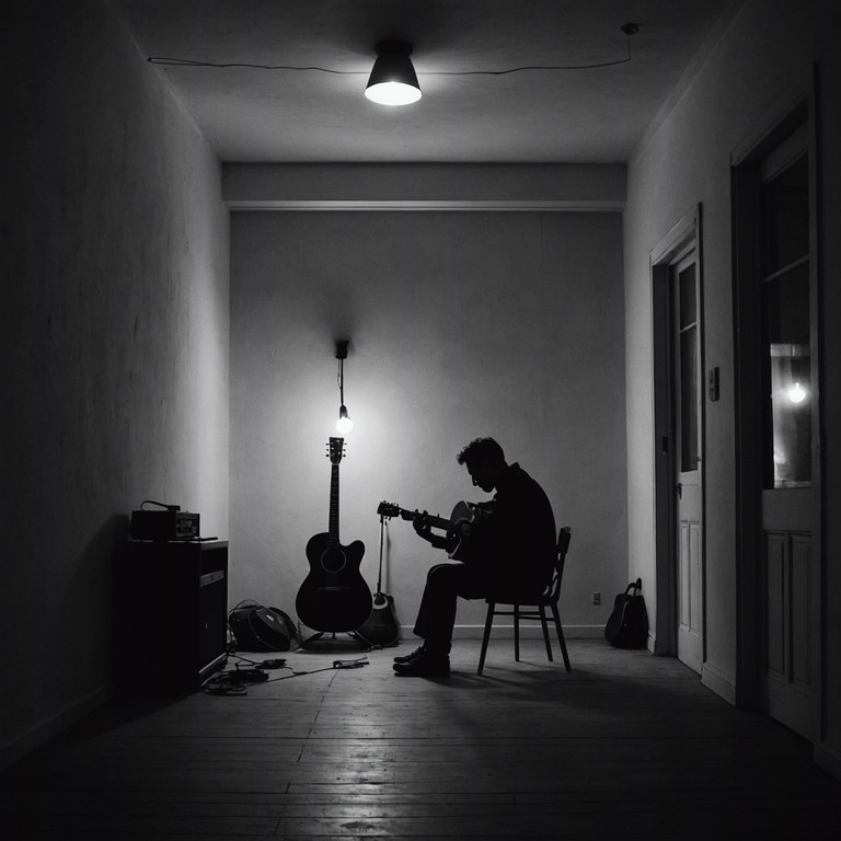 An emotional blues piece driven by gentle guitar strums, painting a picture of reflection and heartache in a dimly lit room. It's as if each note reveals another layer of sadness, building a profound connection to the listener's own experiences of love and loss.