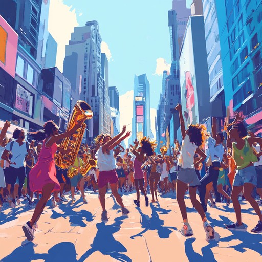 Immerse yourself in an uplifting mix of cheerful jazz, highlighted by soulful undertones and infectious rhythms. Perfect for invigorating your spirit, this instrumental track features lively brass sections and smooth keyboard solos, creating an ambiance of pure joy and energy. Let the music carry you into a world where the sun always shines, and every step is a dance.