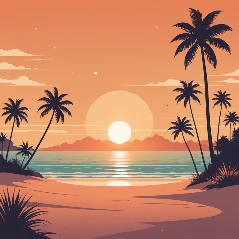 This track uses a warm synthesizer to recreate the soothing, nostalgic atmosphere of a sunset by the beach in the 80s. The music is designed to transport listeners back in time with its retro sound, giving a sense of relaxation and tranquility.