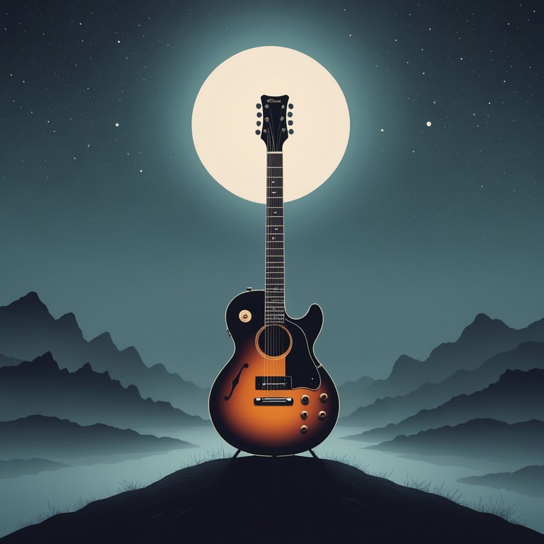 Imagine a piece that makes the hairs on your neck stand up as each chord strums out echoes of a chilling tale told under the light of a crescent moon. The guitar's melody lines weave through the darkness, creating a soundscape that's both thrilling and unnerving.