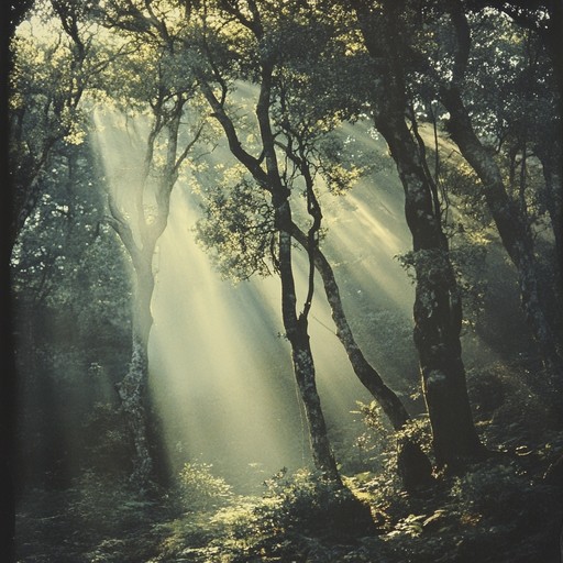 An instrumental piece that captures the essence of a tranquil forest filled with whispering spirits. Soft acoustic guitar melodies interweave with ethereal ambient textures, creating a mystical and calming soundscape, perfect for moments of introspection and peace.