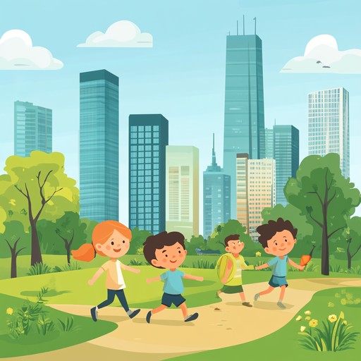 A lively and spirited urban melody designed to fuel kids' playful escapades and city themed adventures. This track brings out the excitement and wonder of exploring urban landscapes.