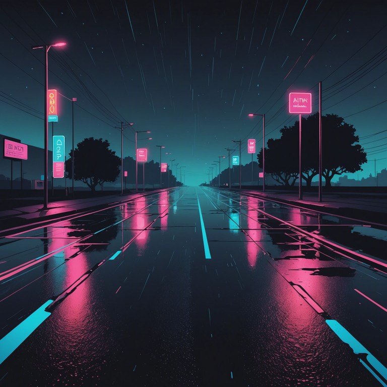 In this track, the classic elements of new jack swing are intertwined with a futuristic, tense atmosphere, embodying the essence of a neon lit urban landscape at night. Quick paced rhythms and assertive beats craft a soundscape that's both nostalgic and modern, delivering a sense of urgency and vibrancy that mirrors the hustle of city life.