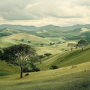 gently evokes a peaceful rural brazilian landscape